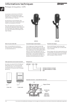 Pompes plongeantes / Pompes de surpression <br>(S)TC | (S)TH | FH | IH